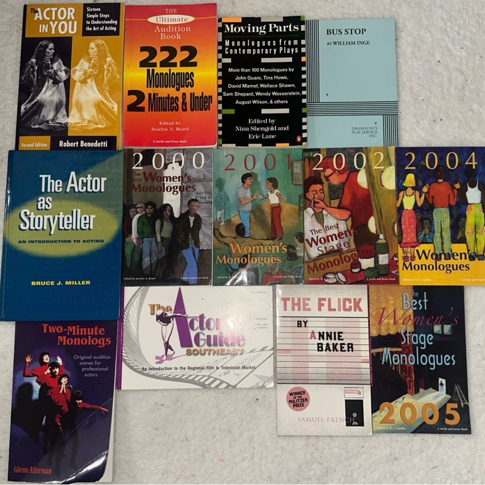 Bundle of 13 Actor’s Women Monologue Books & Educational 2000 2001 2004